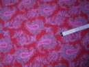 Paisley Velour Samtstoff bedruckt mit Muster in rosa und...